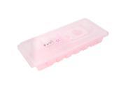 Unique Bargains Kitchen Clear Plastic Cover Chocolate Biscuit Maker Ice Cube Mold Pink