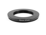 Unique Bargains Metal 55mm 37mm Lens Filter Step Down Ring Adapter Black for Camera