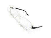 Unique Bargains Clear Lens Black White Plastic Frame Lady Plain Glasses