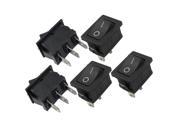 5 x Single Pole Double Throw SPDT ON OFF Snap in Rocker Switch AC 2A 8A 250V