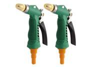 Unique Bargains Car Garden Washing Tool Brass Head Hose Nozzle Connector Water Gun Sprayer 2 Pcs