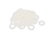 White Round Flat Insulation Nylon Spacer Standoff Washer 18 x 32 x 3mm 50pcs