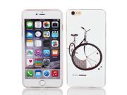 Soft Plastic Bike Print Case Cover Protector for Apple iPhone 6 Plus 5.5 Ivory