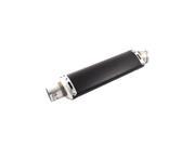 Motorcycle 5cm Dia Inlet Triangle Exhaust Pipe Muffler Stainless Steel Black