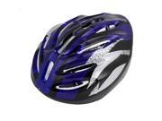 Unique Bargains Women Men Skateboard Skiing Racing Bicycle Bike Sports Helmet Blue Stripe