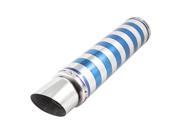 Motorcycle Universal Cylindrical Exhaust Slant Tip Muffler Pipe 30mm Inlet