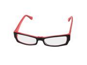 Women Plastic Full Frame Clear Lens Spectacles Glasses Eyeglasses Black Red