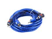 5M 16ft Long RCA to RCA Male Dual Adapter Audio Extension Cable Blue for DVD