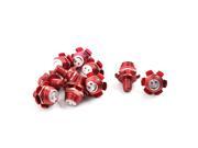 Unique Bargains 10 Pcs Red Smiling Face Pattern Motorcycle License Plate Bolts Screws 24mm x 8mm