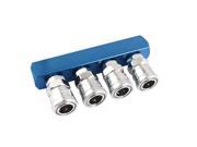 4 Way Air Hose Quick Coupler Base for 0.45 Dia Pipe