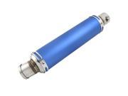 50mm Dia Inlet Blue Stainless Steel Motorcycle Round Edge Exhaust Pipe Muffler