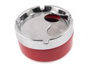 Unique Bargains Office Hotel Home Car Red Silver Tone Rotatable Cover Ashtray