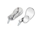 Unique Bargains Motorbike 9mm Thread Dia Side Rearview Blind Spot Mirrors Silver Tone Pair