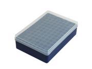 Household 96 Slots Dark Blue Plastic Cupcake Mould Tray Ice Cube Mold w Cover