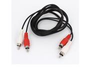 Black Audio Video Male 2 RCA to 2 RCA AV Cable Cord 1.5meter 5Ft