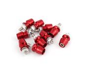 Unique Bargains Motorcycle Red Round Head License Plate Frame Bolts Screw 10pcs