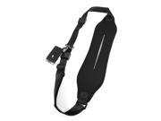 Unique Bargains Adjustable Belt Single Neck Shoulder Strap Black for DSLR Camera