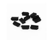 10 Pcs Black Silicone Anti Dust Cover Cap Protector for HDMI Female Port