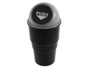 Unique Bargains Office Home Car Trash Rubbish Can Garbage Dust Holder Box Black Gray