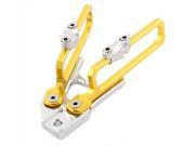 Unique Bargains Gold Tone Metal Speedometer Brake Cable Guard Guide Holder Clamp for Motorcycle
