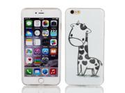 Soft Plastic Deer Print Ultra Thin Case Cover for Apple iPhone 6 Plus 5.5 White