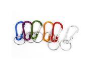 Camping Multicolor Metal Keychain Pouch Holder Carabiners 6 Pieces
