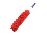 Unique Bargains Portable Wash Brush Dirt Dusting Tool Chenille Microfiber Duster Red for Car