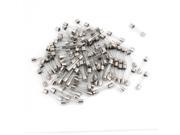 100 Pcs 6mm x 30mm Quick Blow Type Silver Tone Clear Glass Tube Fuses 250V 30A