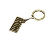 Unique Bargains Cell Phone Handbag Ornament Metal Abacus Pendant Keychain Key Ring Bronze Tone