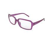 Unique Bargains Women Plastic Frame Arms Single Bridge Plain Eyeglasses Clear Purple