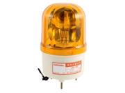 AC 110V Yellow Rotating Flash Light Industrial Signal Warning Lamp w Buzzer