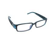 Unique Bargains Ladies Blue Full Frame Textured Arm Clear Lens Glasses