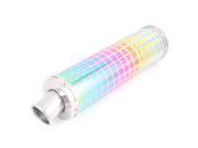 Motorcycle 50mm Inlet Dia Colorful Cheak Pattern Exhaust Tip Pipe Muffler