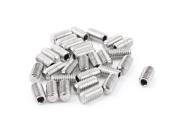 6mm x 12mm Stainless Steel Hexagon Socket Head Set Cup Point Grub Screws 30pcs