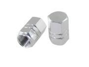 Bicycle Silver Tone Metal 0.26 Threaded Tire Vlave Cap Cover