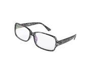 Unique Bargains Unique Bargains Ladies Black Plastic Frame Multi Coated Lens Eyewear Plano Glasses