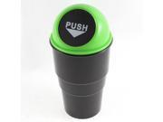 Unique Bargains Black Green Office Home Car Trash Rubbish Can Garbage Dust Holder Box