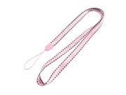 Fabric Camera Mobile Phone MP3 ID Card Neck Strap String Lanyard Pink