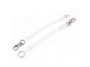 2Pcs Clear Plastic Flexible Stretchy Spring Coil Keychain Strap Key Holder
