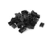 50 Pieces 21x15x10mm Black Aluminum Heatsink Heat Sink for TO 220 Transistor