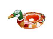 Duck Design Inflatable Swimming Boat for Baby White Orange