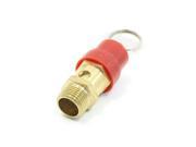 Unique Bargains Red Cap Gold Tone 16mm Male Thread Pressure Relief Valve for Air Compressor