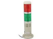 AC 220V Industry Green Red LED Tower Signal Buzzer Alarm Light 90dB