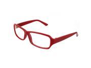 Ladies Plastic Burgundy Arms Nerd Geek Clear Lens Plain Full Frame Glasses