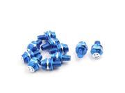 Unique Bargains 10pcs Blue Metal Smile Face Print Motorbike Car License Plate Screws 24mm x 8mm