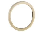 Universal Beige Faux Leather Car Automotive Steering Wheel Cover Protector