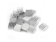 20 Pieces Silver Tone Aluminum Radiator Heat Sink Heatsink 8.8mm x 8.8mm x 5mm