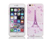 Soft Plastic Eiffel Tower Print Case Cover for Apple iPhone 6 Plus 5.5 Pink
