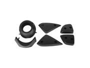 Unique Bargains Motorbike Black ABS Plastic Front Headlight Mask Cover Bumper Block Kit for BWS