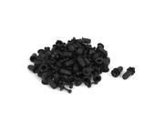 Unique Bargains Black Plastic Ball Socket Type Speaker Grill Pegs Studs Buckles 100pcs